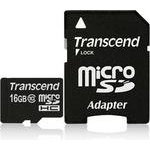 Transcend microSDHC 16 Gb Class 10 + SD Adapter (TS16GUSDHC10)
