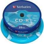  CD-R 700mb Verbatim 52x (25) cake box 43432