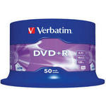  DVD+r 4.7gb Verbatim 16x (50) cake box 43550