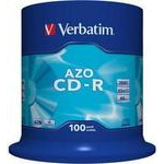  CD-R 700mb Verbatim 52x (100) cake box Crystal azo 43430