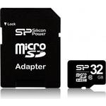 Silicon Power microSDHC 32 Gb Class 10 +  SD adapter (SP032GBSTH010V10-SP)