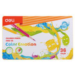 Карандаши цветные Deli EC00235 Color Emotion липа 36цв. мет.кор.
