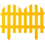 Забор декоративный Grinda "палисадник", 28x300 см, желтый [422205-y]