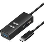 USB Карт-ридер Ginzzu EXT Gr-567ub USB Type-C - HDMI/2xUSB 3.0/microSD/SD Black 1