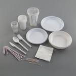 Набор одноразовой посуды «Биг-Пак №1», 6 персон, цвет белый 3368663