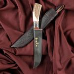 Нож Пчак Шархон - Большой, косуля, широкая рукоять, гарда олово гравировка. ШХ-15 (17-19 см) 5181735