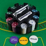 Покер, набор для игры, в карусели (карты 2 колоды, фишки с номин. 200 шт) , без поля 278720