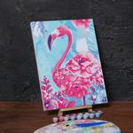 Картина по номерам на холсте с подрамником «Фламинго в цветах», 40х30 см 5222606