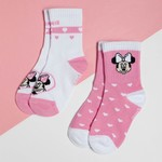 Набор носков "Minnie", Минни Маус, розовый/белый, 12-14 см Disney 4326302