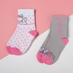 Набор носков "Marie", Коты аристократы 2 пары, белый/серый, 14-16 см Disney 4326299