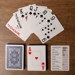 Игральные карты "Lewis & Wolf" для покера, 54 шт. в колоде, синяя рубашка, jumbo index 3722763