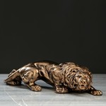 Статуэтка"Лев крадущийся", бронзовый цвет, 14,5 см Керамика ручной работы 4836936