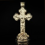 Подсвечник"Крест", булат, 21 см Керамика ручной работы 1082279