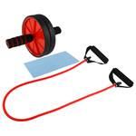 Набор для фитнеса (ролик для пресса+эспандер), цвет красный Onlitop 2579474