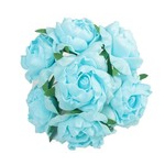 "Объёмный цветок" 7 цветков, голубой