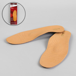 Стельки для обуви амортизирующие, с жёстким супинатором, 37-38 р-р, пара, цвет светло-коричневый BRA