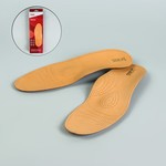 Стельки для обуви амортизирующие, с жёстким супинатором, 41-42 р-р, пара, цвет светло-коричневый BRA