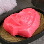 Мыло фигурное "Роза сердце" 65г Мыло ручной работы 7311018