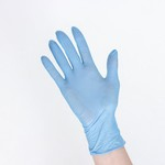 Перчатки нитриловые смотровые неопудренные, L, 3 гр, 100 шт/уп, цвет голубой mediOk 7669811