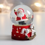 Сувенир полистоун водяной шар "Дед Мороз со звёздочкой", 7568026