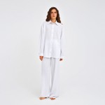 Пижама женская (сорочка, брюки) Minaku: Home collection цвет белый, р-р 48 Minaku 6384680