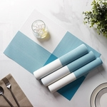 Набор салфеток сервировочных на стол Доляна «Настроение», 4 шт, 45&#215;30 см, цвет бело-синий