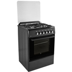 Комбинированная плита IDEAL L 115 черная 60 см, газовые конфорки, электрическая духовка, электроподжиг