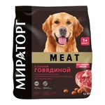 Корм сухой Мираторг Meat для собак с говядиной, 1.1кг